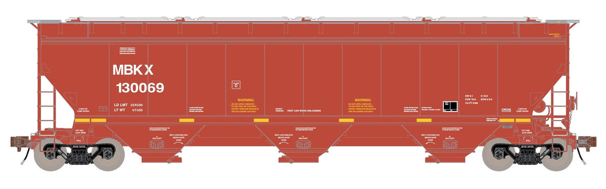 Rivet Counter HO Scale Gunderson 5188 Covered Hopper, MBKX #130069