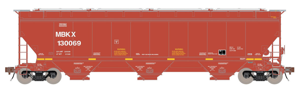 Rivet Counter HO Scale Gunderson 5188 Covered Hopper, MBKX #130077