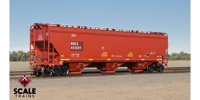 Rivet Counter HO Scale Gunderson 5188 Covered Hopper, MWCX/Patched #481851