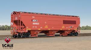 Rivet Counter HypoTypical HO Scale Gunderson 5188 Covered Hopper, AOKX/ex-BNSF Ribbed #484882