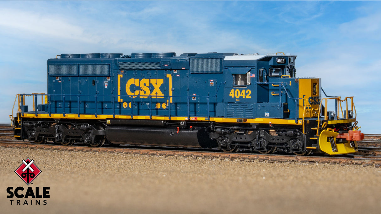 Rivet Counter N Scale EMD SD40-3, CSX/YN3 Boxcar Logo/Yellow Plow / 4042 / DCC & Sound Equipped