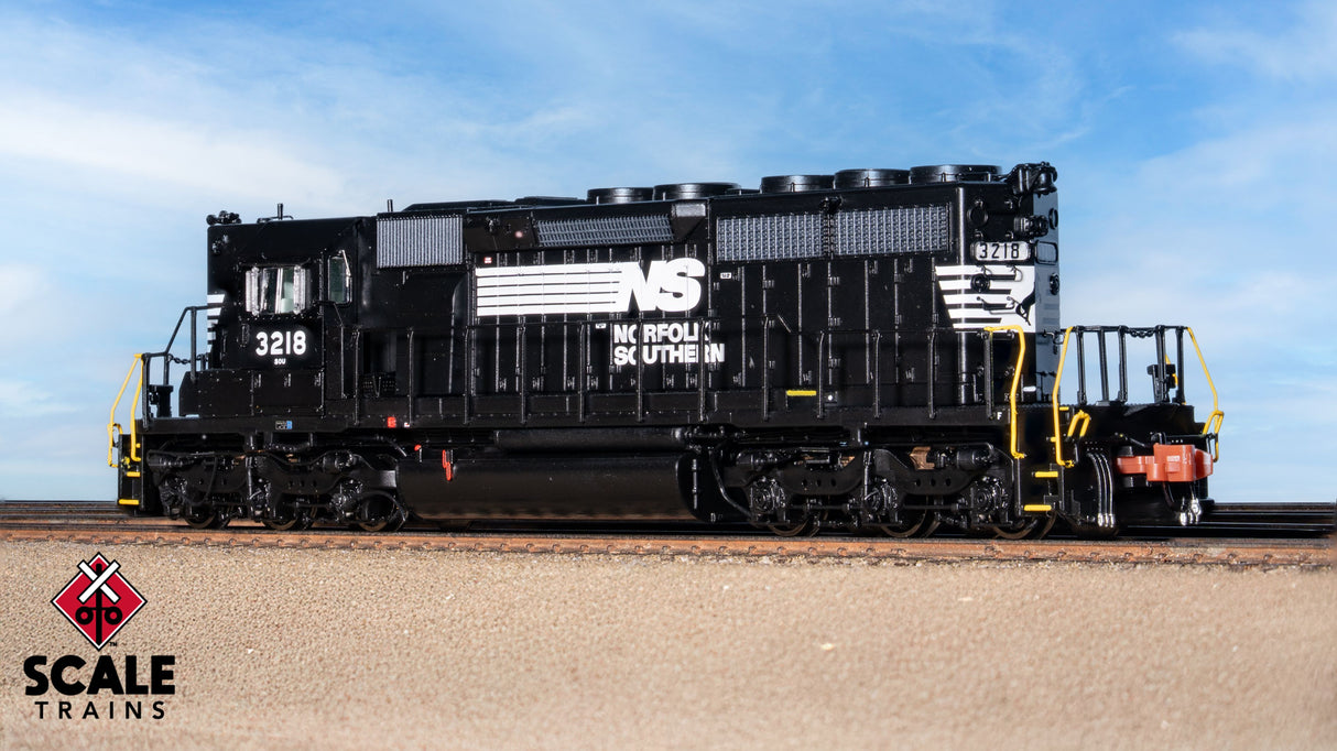 Rivet Counter N Scale EMD SD40-2, Norfolk Southern/Thoroughbred/Chicken Wire Grilles / 3218 / DCC & Sound Equipped