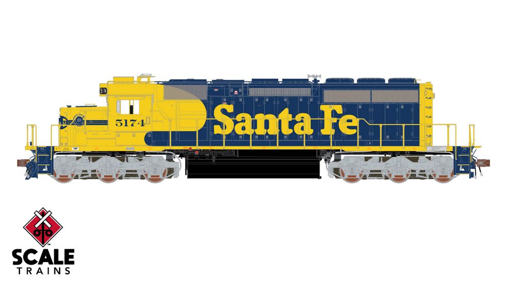 Rivet Counter HO Scale EMD SD40-2, Santa Fe (ATSF) / Nose Headlight / 5174 / DC/DCC Ready