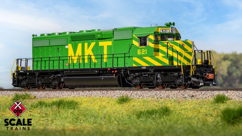 Rivet Counter HO Scale EMD SD40-2, Missouri-Kansas-Texas / As-Delivered/ MKT / 625 / DCC & Sound Equipped