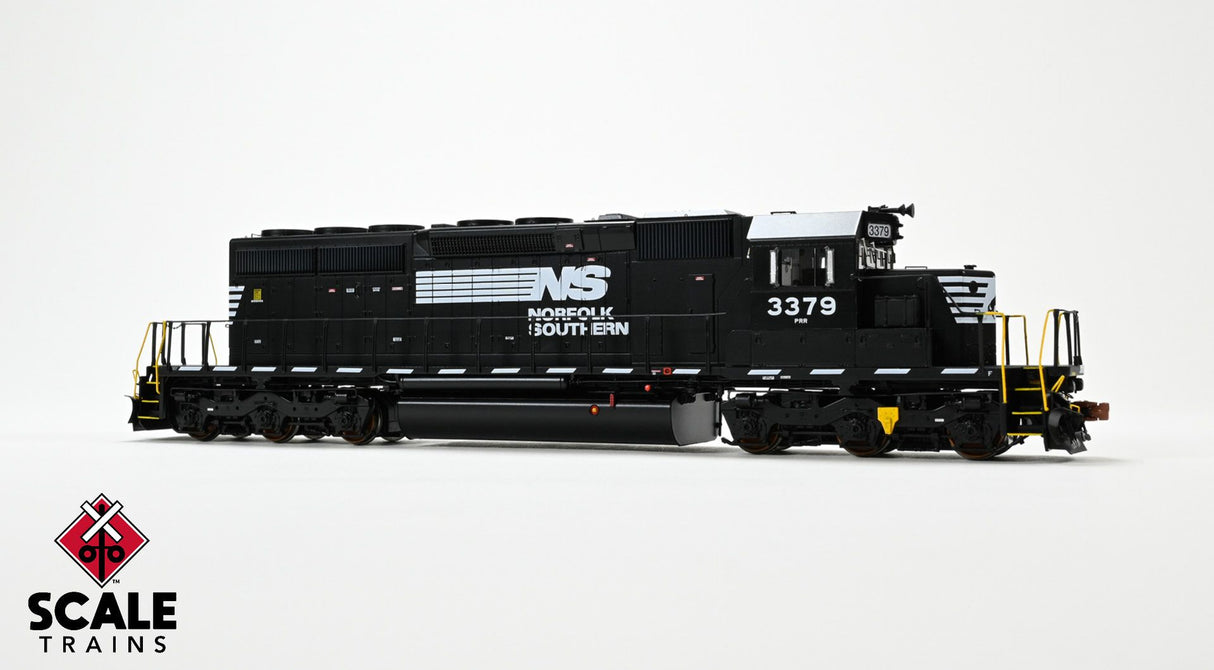 Rivet Counter HO Scale EMD SD40-2, Norfolk Southern (NS) / Thoroughbred/Ditch Lights / 3379 / DCC & Sound Equipped