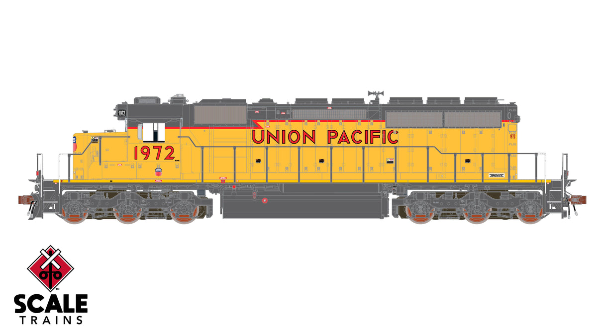 Rivet Counter HO Scale EMD SD40-2, Union Pacific (UP) / SD40N Rebuild/88" Nose / 1972 / DCC & Sound Equipped