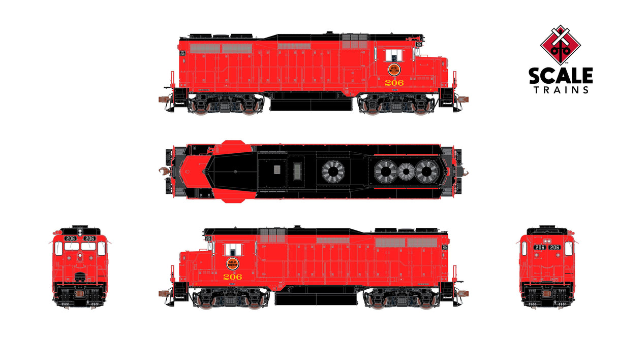 Rivet Counter HO Scale EMD GP30 Phase IIb, Chicago Great Western/As Delivered / 206 / DC/DCC Ready