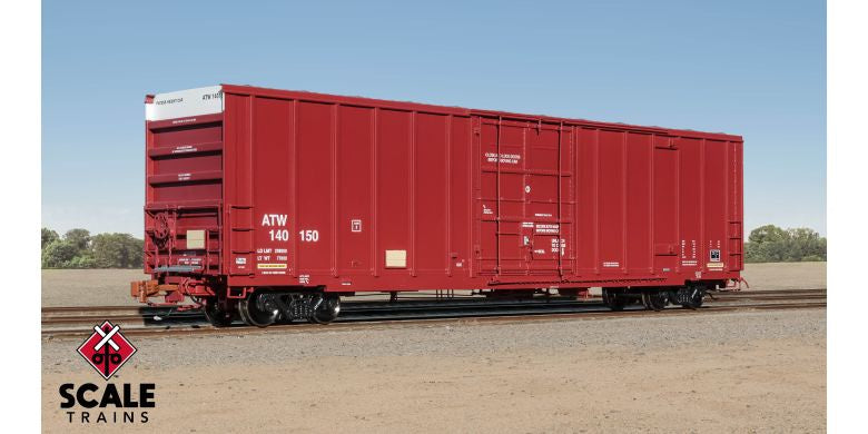Rivet Counter HO Scale Trinity 60' 7500 12' Plug-Door High-Cube Boxcar, Atlantic & Western/ATW / 140150 /