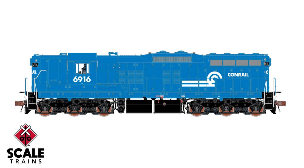 Scaletrains Rivet Counter HO Scale EMD SD9, Conrail/Can Opener / 6916 / DC/DCC Ready