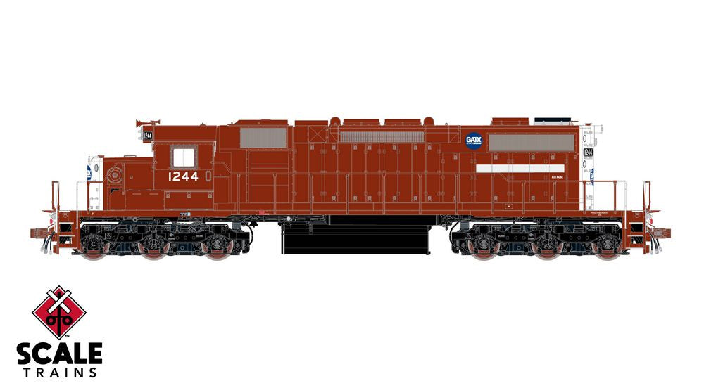Rivet Counter HO Scale EMD SD38-2, GATX / ex-Reserve Mining/Patched White Stripe / 1244 / DCC & Sound Equipped