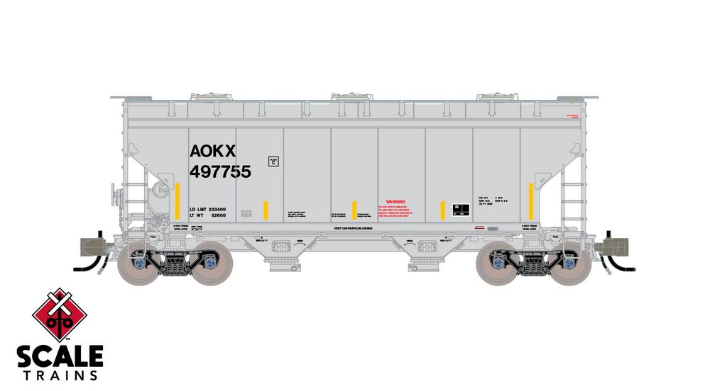 Rivet Counter N Scale Gunderson 3250 Covered Hopper, Greenbrier Management Services/AOKX / 497755 /