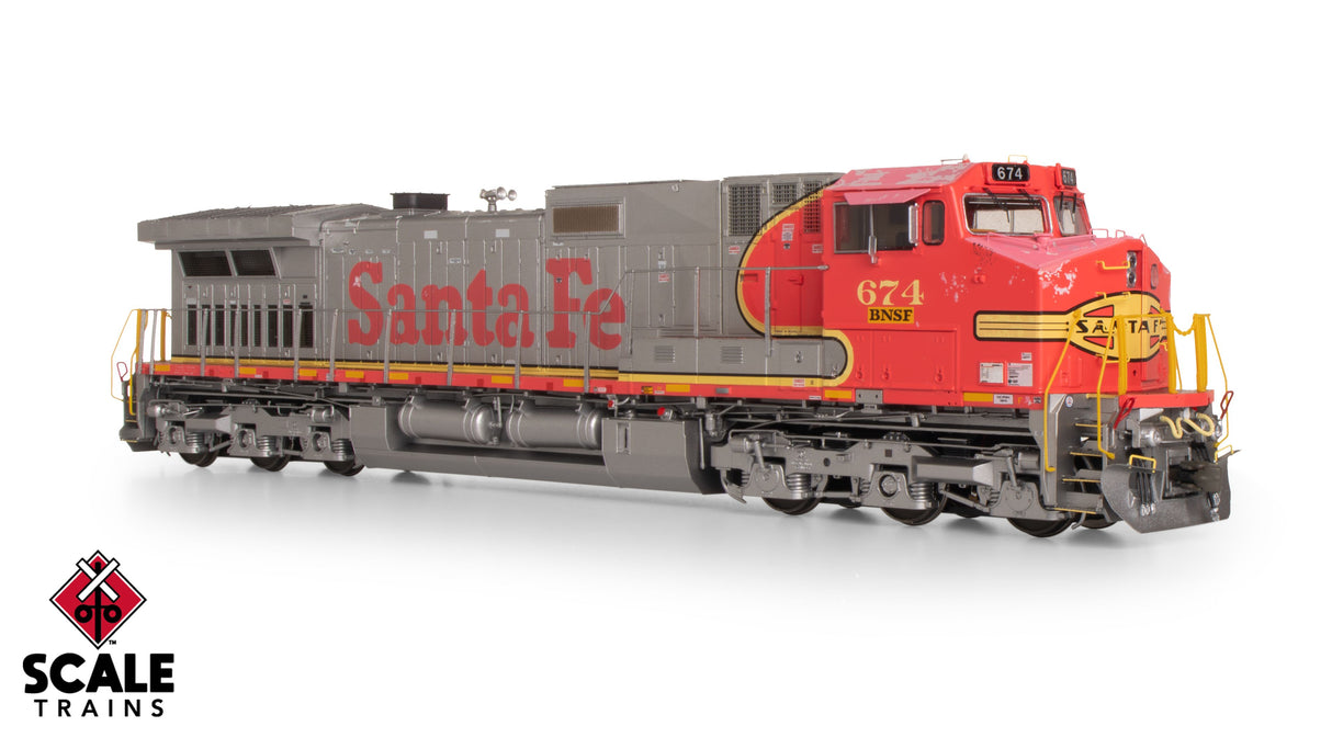Rivet Counter HO Scale GE DASH 9-44CW, BNSF/ex-Santa Fe Warbonnet Patch/Heritage II Replacement Door / 674 / DCC & Sound Equipped