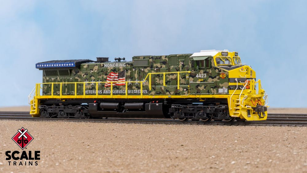 Rivet Counter HypoTypical N Scale GE DASH 9-44CW, Alabama & Gulf Coast/Honoring Veterans / 4423 / DC/DCC Ready