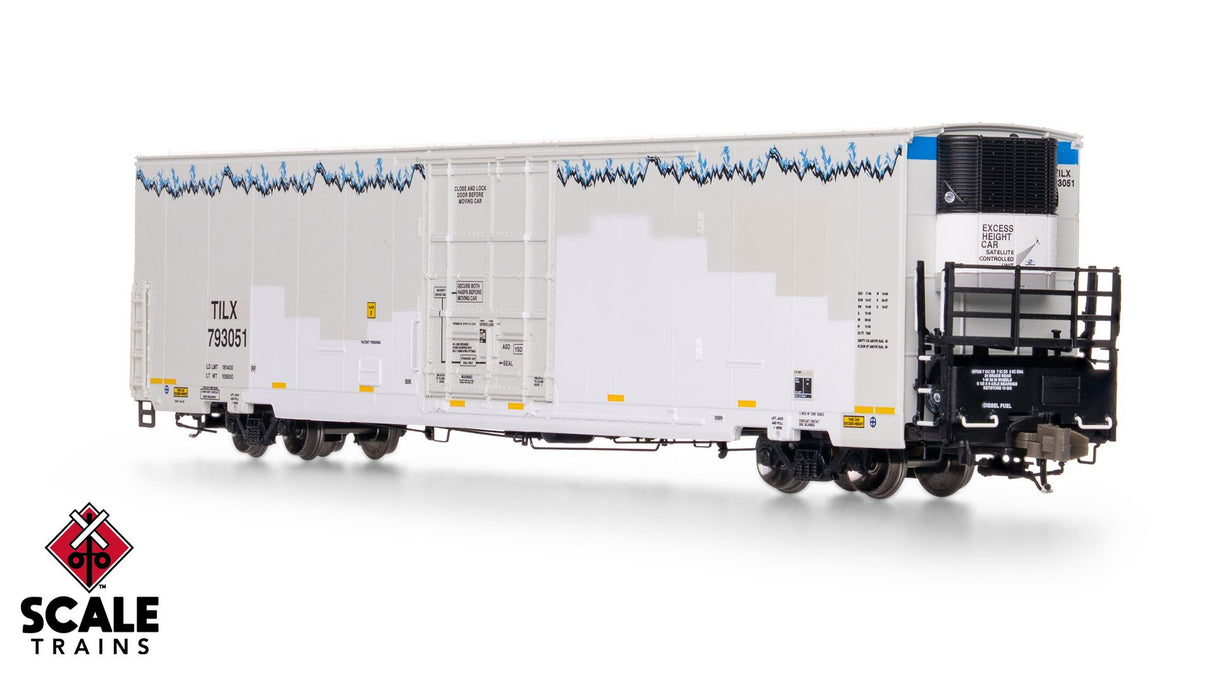 Rivet Counter N Scale Trinity 82' 7883 Mechanical Reefer w/sound, Trinity Leasing/TILX/ex-BNSF Patched with Roofline Icicles/Carrier HVAC / 793051 /