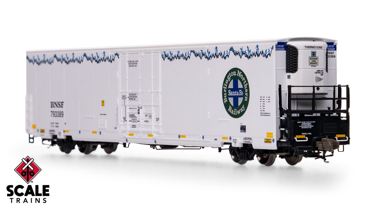 Rivet Counter N Scale Trinity 82' 7883 Mechanical Reefer w/sound, BNSF/Roofline Icicles/Smooth Door/Early Thermo King HVAC / 793681 /