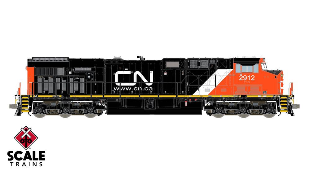 Scaletrains Rivet Counter HO Scale GE ES44AC, Canadian National (CN) / 2912 / DC / DCC Ready