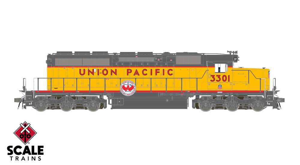 Scaletrains Rivet Counter HO Scale EMD SD40-2, Union Pacific/116" Snoot Nose/Pulling for Safety/Ditch Lights #3301 - DC/DCC Ready
