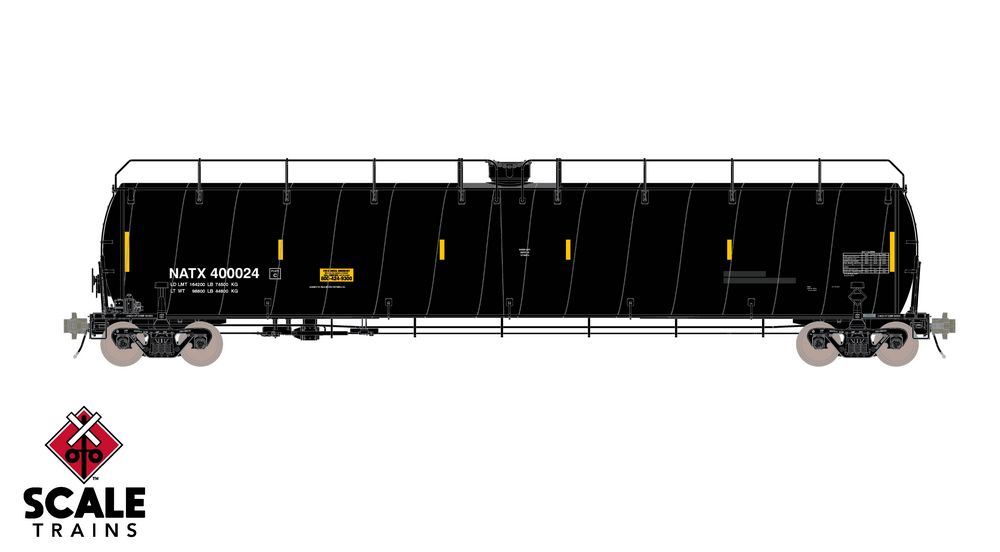 Scaletrains Rivet Counter HO Scale ARI 33K Gallon Spiral Jacketed Tank Car, GE Rail Services/White Lettering/LPG/Early/NATX #400024
