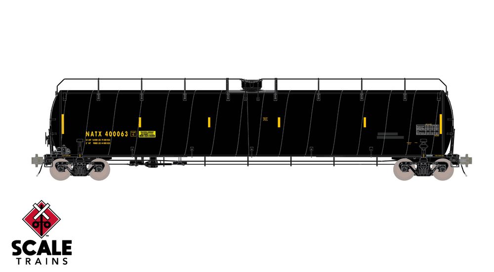 Scaletrains Rivet Counter HO Scale ARI 33K Gallon Spiral Jacketed Tank Car, GE Rail Services/Yellow Lettering/LPG/Early/NATX #400259