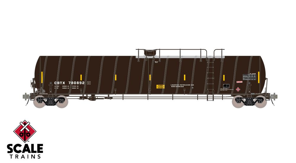 Scaletrains Rivet Counter HO Scale ARI 33K Gallon Spiral Jacketed Tank Car, CIT Group/Faded/LPG/Intermediate/CBTX - #780892