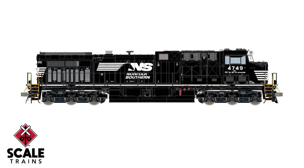 Scaletrains Rivet Counter HO Scale Wabtec AC44C6M, Norfolk Southern / Horsehead / Sinewave #4749 DCC & Sound Equipped