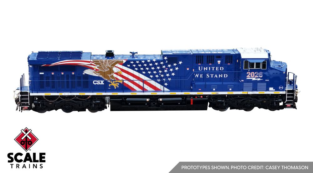 Scaletrains Rivet Counter N Scale Wabtec CM44AC - CSX (CSXT) #250 (America's 250 / Bald Eagle) - DCC / Sound Equipped