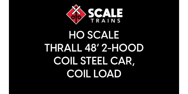 Rivet Counter HO Scale Thrall 48' 2-Hood Coil Steel Car, Coil Load
