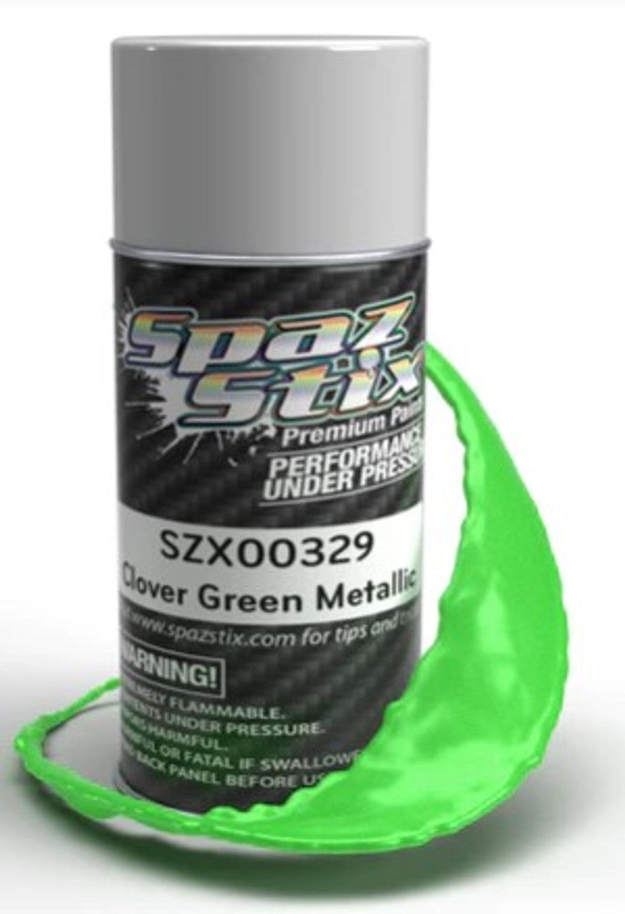 Spaz Stix Clover Green Metallic Aerosol Paint, 3.5oz Can - SZX00329