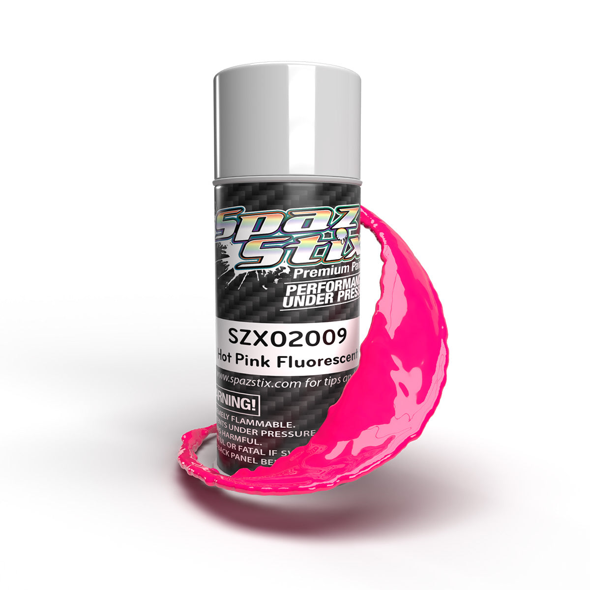 Spaz Stix Hot Pink Fluorescent Aerosol Paint, 3.5oz Can - SZX02009