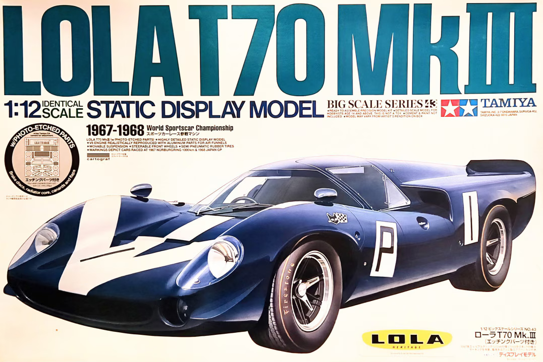Tamiya 1967 Lola T70 Mk III (w/PE Parts) Model Kit