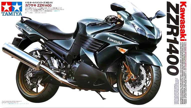 Tamiya 14111 1/12 Kawasaki ZZR 1400 Motorcycle Plastic Model Kit