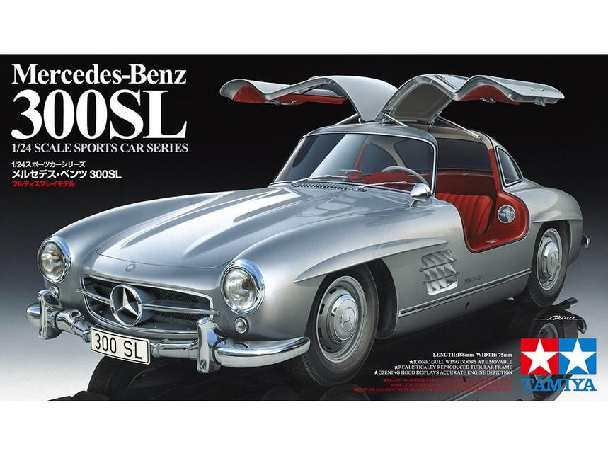 Tamiya 1/24 Mercedes-Benz 300SL, Sports Car Plastic Model Kit 24338