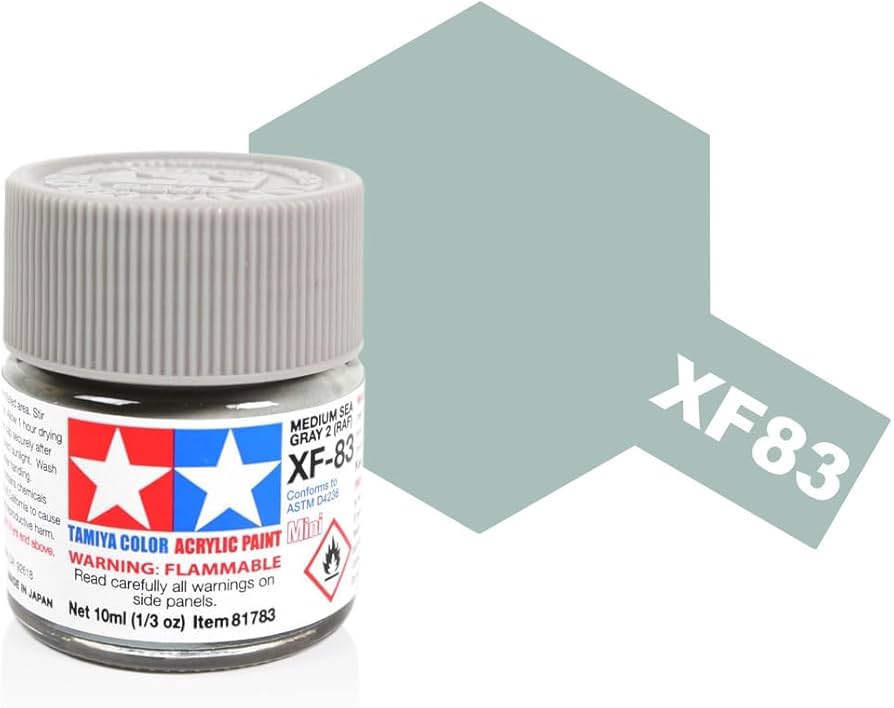 Tamiya Acrylic Mini XF-83 Med Sea Gray 2 RAF 10ml Bottle - TAM81783