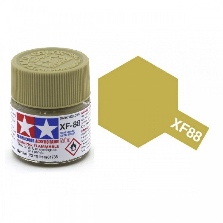 Tamiya Acrylic Mini XF-88 Dark Yellow 2, 10ml Bottle - TAM81788