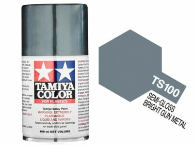 Tamiya Spray Lacquer TS-100 Semi-Gloss Bright Gunmetal - TAM85100