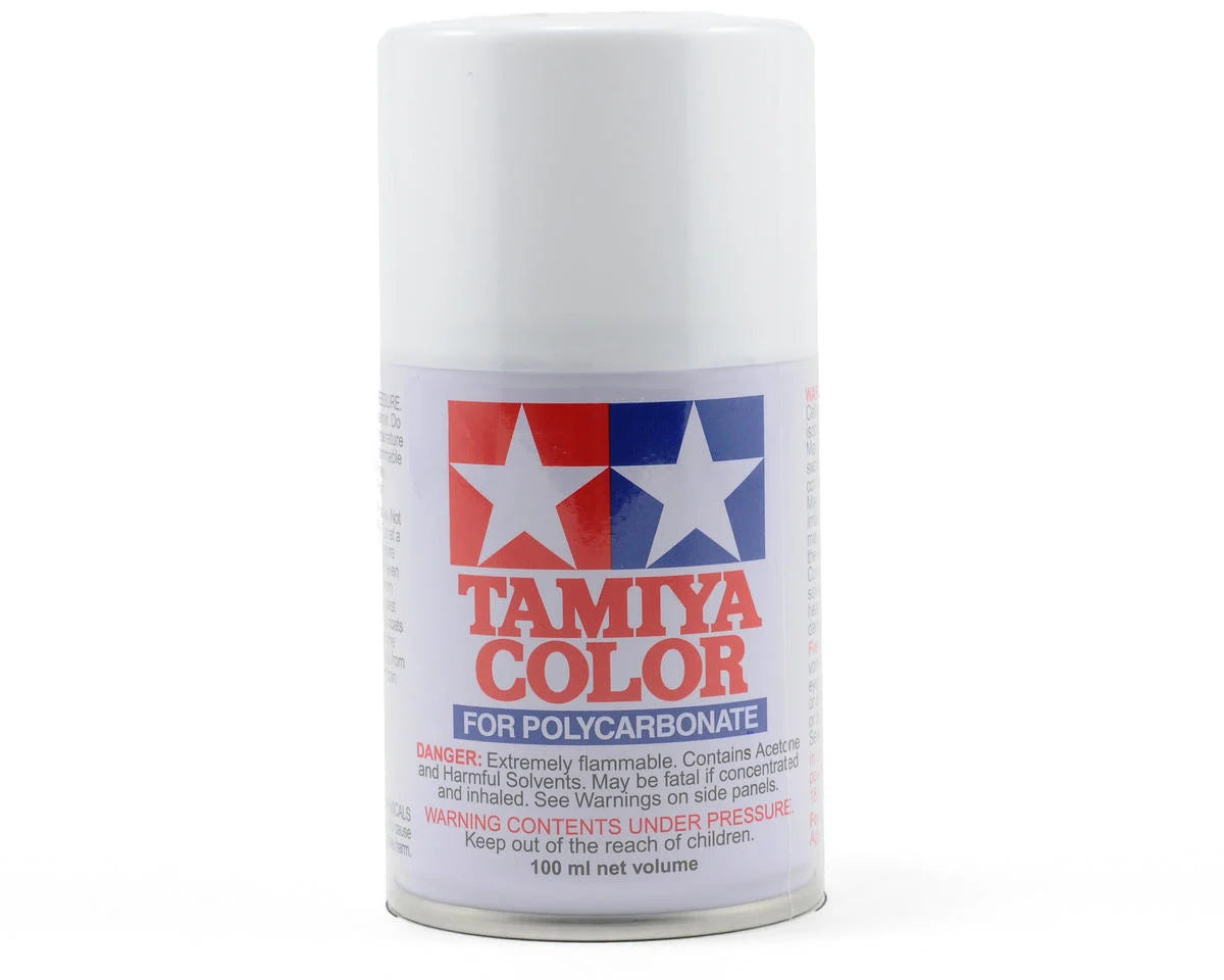 Tamiya PS-1 White Poly Carbonate Spray Paint, 100ml Spray Can - TAM86001
