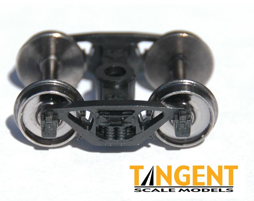 Tangent Scale Models HO 70-TON ASF A-3 PLAIN BEARING TRUCKS W/NORMAL TREAD METAL WHEELS - 1PR - TAN100