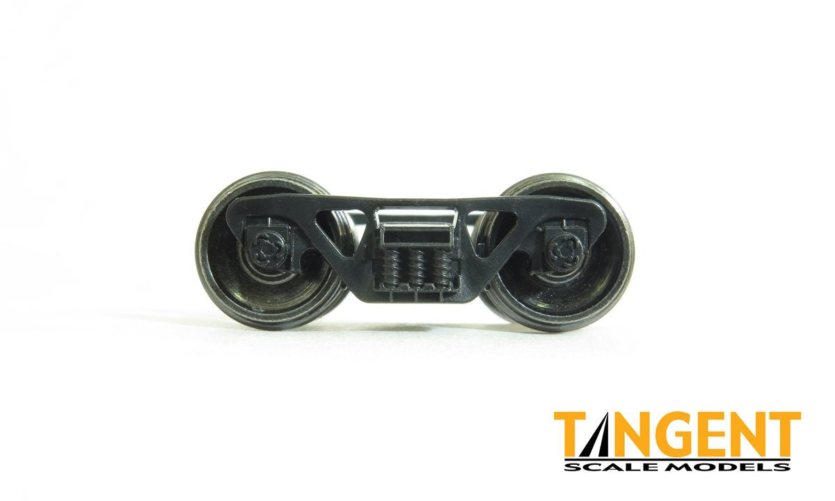 100 Ton N-11 Roller Bearing Trucks w/ Semi-Scale Wheelsets - Black (107)