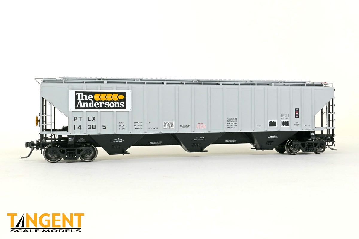 Tangent Scale Models HO Pullman Transport Leasing Company (PLTX) "The Andersons 1974" PS4750 Covered Hopper - #14396