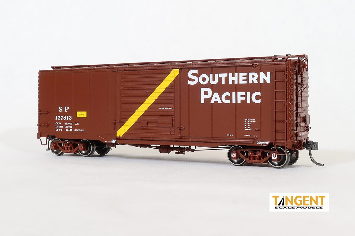 Southern Pacific (SP) Brown Repaint 1965+ SP 40' Boxcar Rebuild w/ 10' Door - #177802