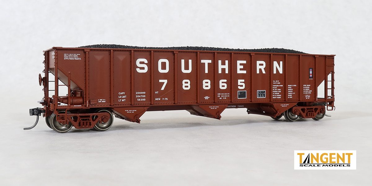 Tangent Scale Models SOU "Brown Delivery 1975+" PS 3526 100T Triple Coal Hopper - 78847 - TAN24210-10