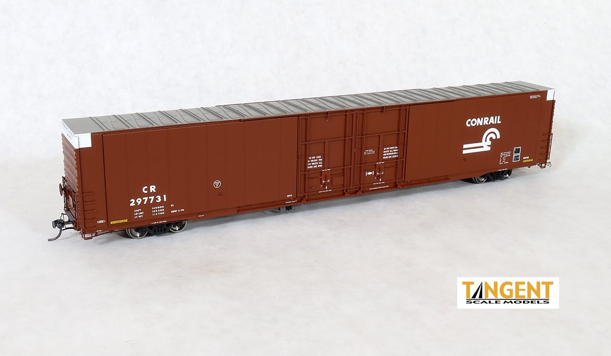 Tangent Scale Models Conrail (CR) "Delivery 4-1978" Greenville 86' Double Plug Door Box Car #297743 - TAN25041-03