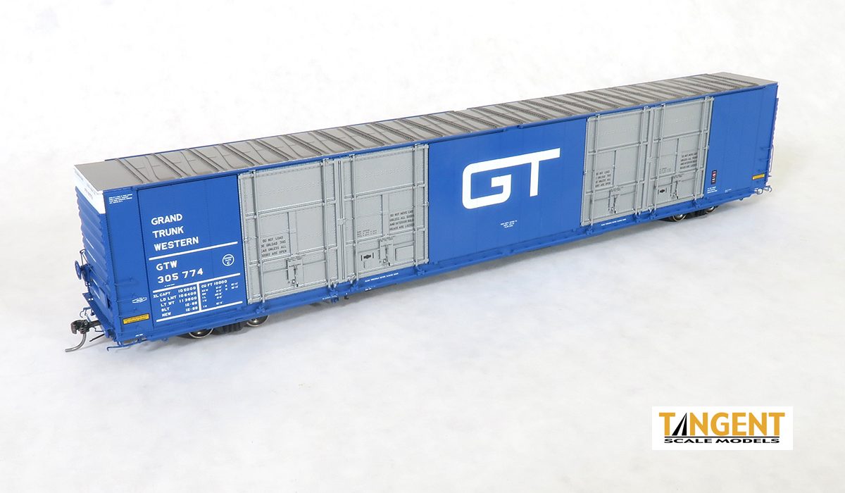 Tangent Scale Models TAN25518-04 GTW "Delivery 12-1969" Greenville 86' Quad Plug Door Box Car - TAN25518-04