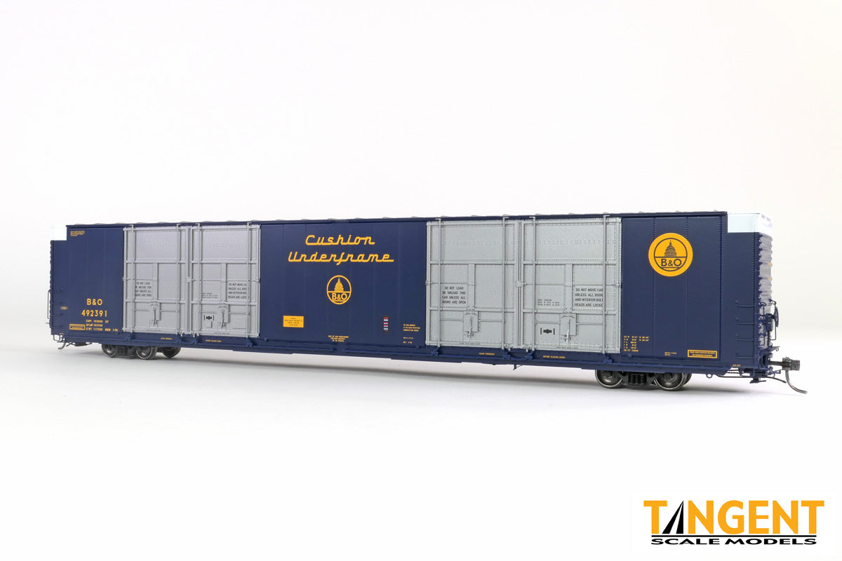 Baltimore & Ohio (B&O) "Delivery 1-1970 Blue" Greenville 86' Quad Plug Door Box Car - #492361
