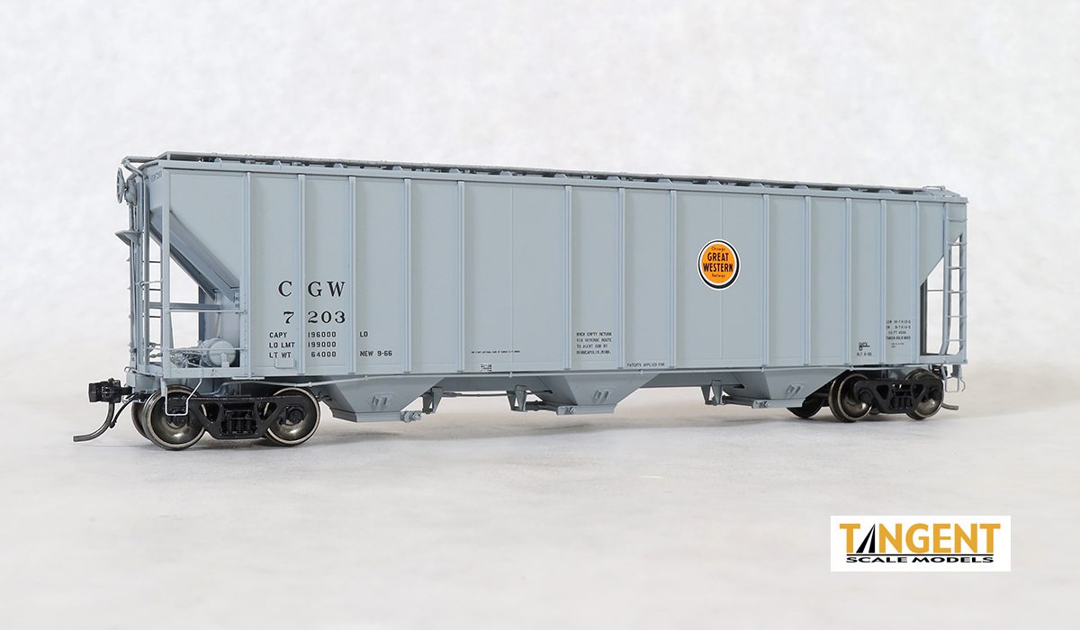 Tangent CGW "Delivery Gray 9-1966" GATC 4500 Covered Hopper - #7203 - TAN28012-02