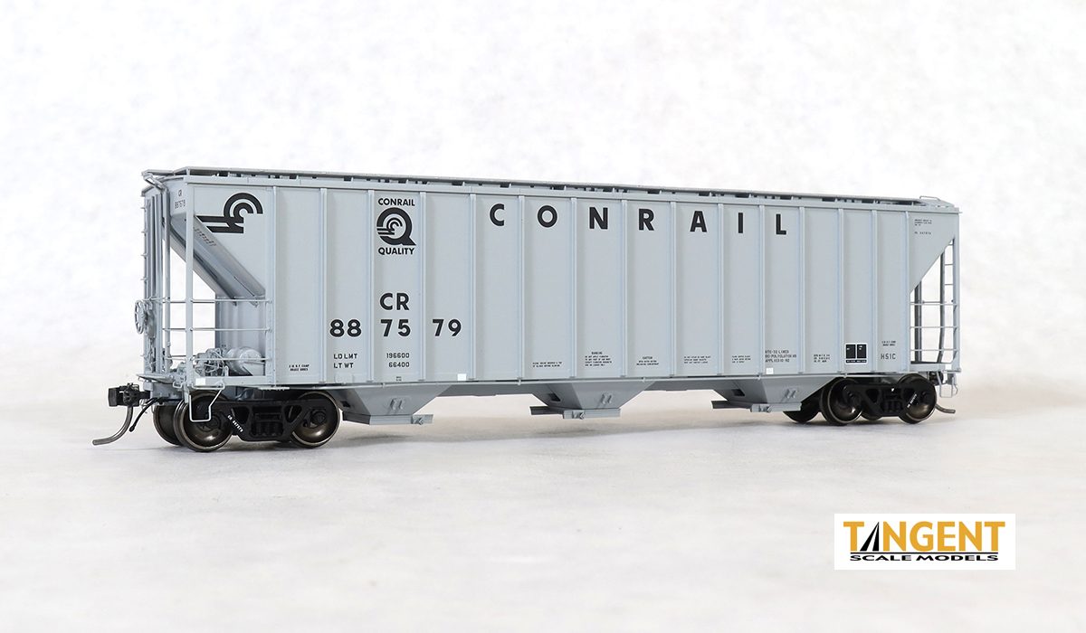 Tangent Conrail (CR) H51C "Quality Gray Repaint 1992" PC Samuel Rea Shops 4600 Covered Hopper - #887591 - TAN28060-06