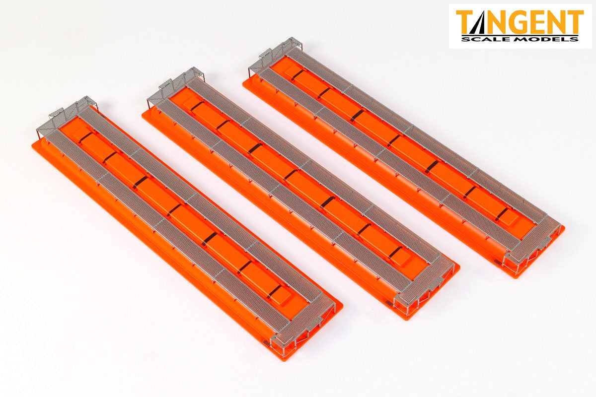 Tangent Scale Models HO Illinois Central Gulf (ICG) Orange Hopper Topper 3-Pack