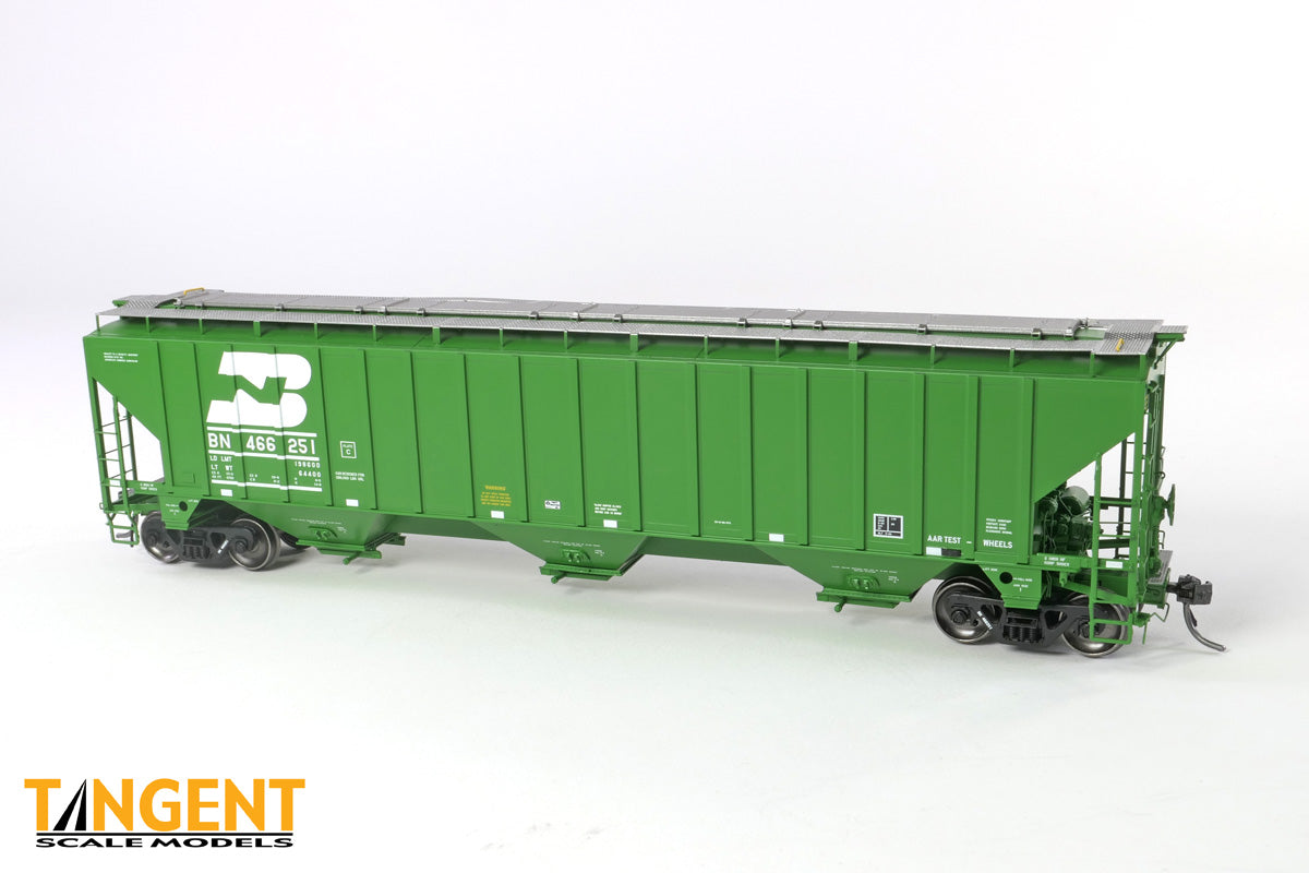 Tangent HO Burlington Northern (BN) "Delivery Cascade Green 8-1990" Trinity Industries Inc 4750 CuFt Covered Hopper - #466356