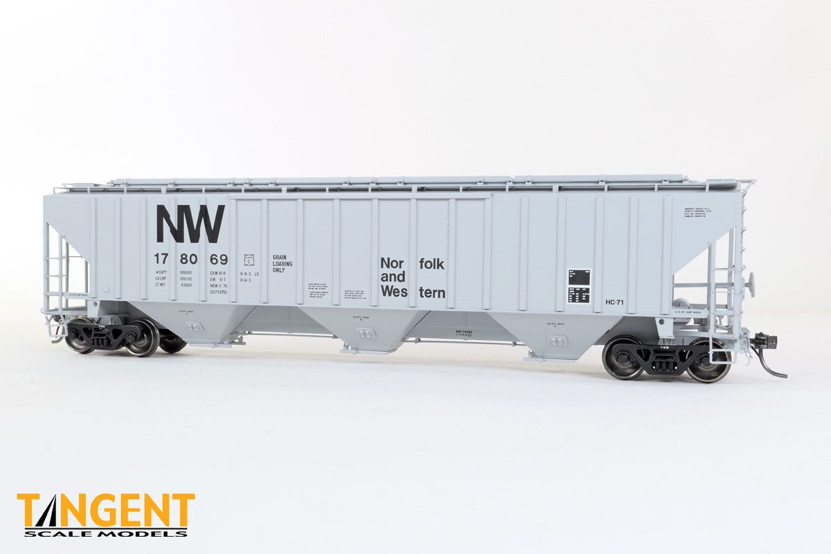 Tangent Scale Models HO Norfolk Western (NW) "Delivery HC-71 1979" NW Roanoke Shops 4750CuFt Covered Hopper - #178077