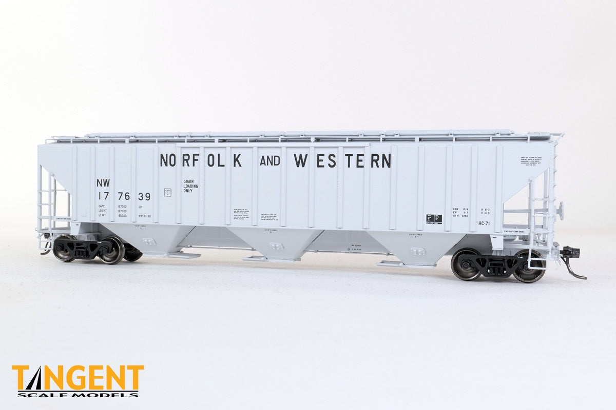 Tangent Scale Models HO Norfolk Western (NW) "Claytor Repaint HC-71" 1986+ NW Roanoke Shops 4750CuFt Covered Hopper - #177359